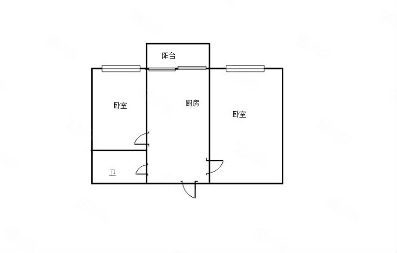 安定街209号小区2室1厅1卫47.69㎡南北30万