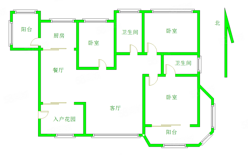 丽景苑小区3室2厅2卫133.16㎡南北93万