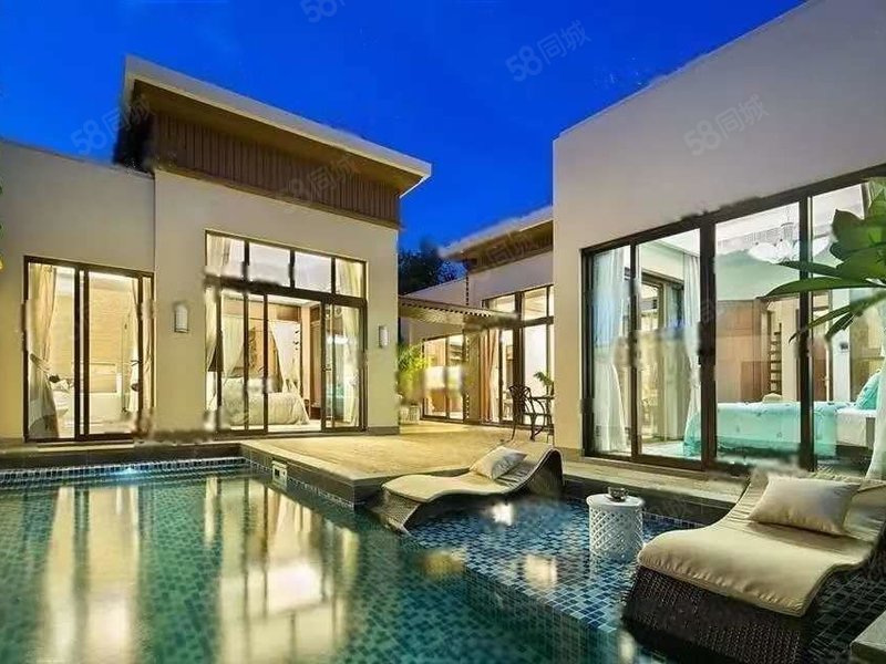 纯地上二层 独栋克拉墅,带泳池车位,保利海棠湾,!