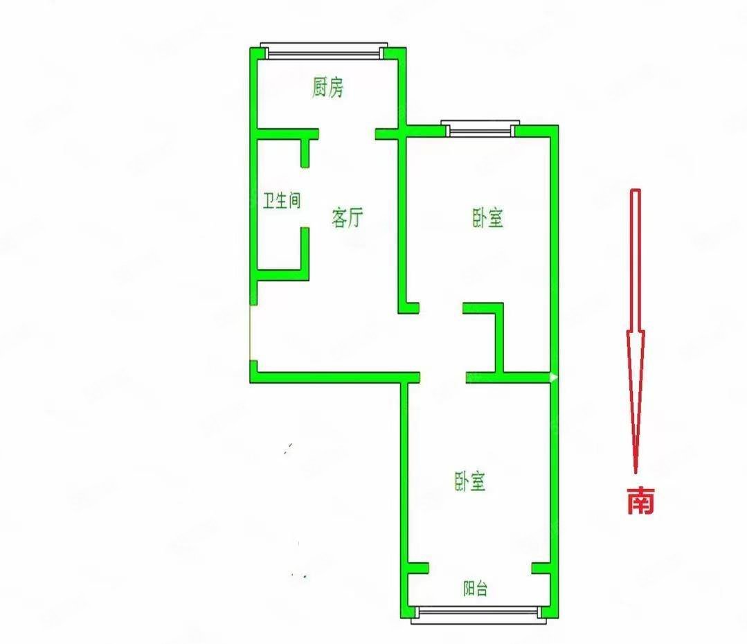 阳光百度城(东区)2室2厅1卫82㎡南北81.8万