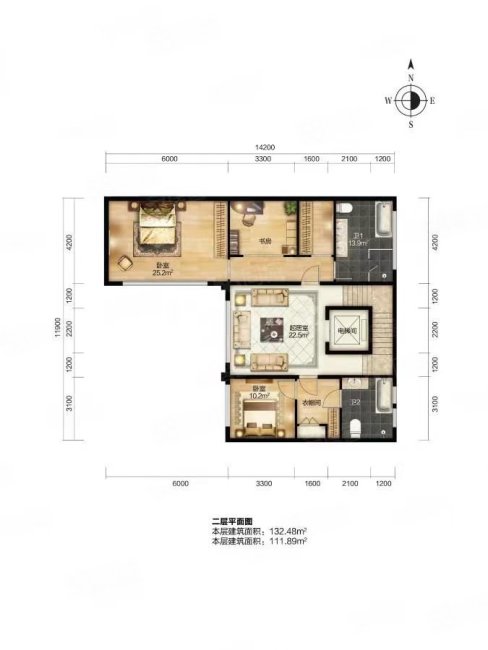 优山美地(D区)4室2厅3卫366㎡南北2300万