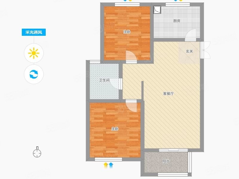 福慧嘉苑2室1厅1卫77.69㎡南北41万