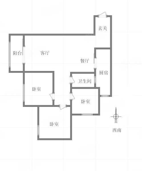 中房那里3室2厅1卫81.44㎡南北100万