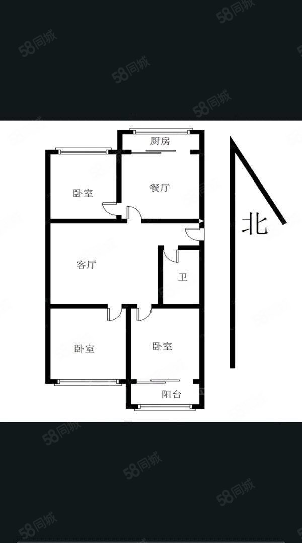 华海尚都3室2厅1卫106㎡南北58万