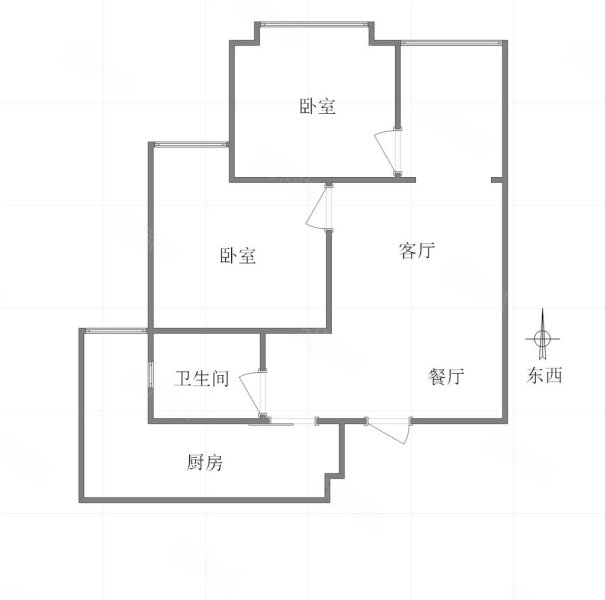 中房那里2室2厅1卫65.49㎡南北63.5万