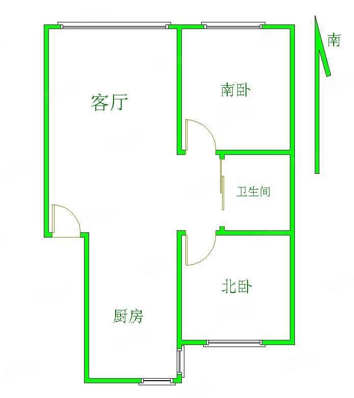 华盛园2室1厅1卫70㎡南北11万