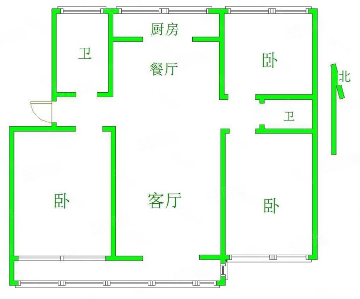 通达庄园3室2厅2卫143㎡南75万