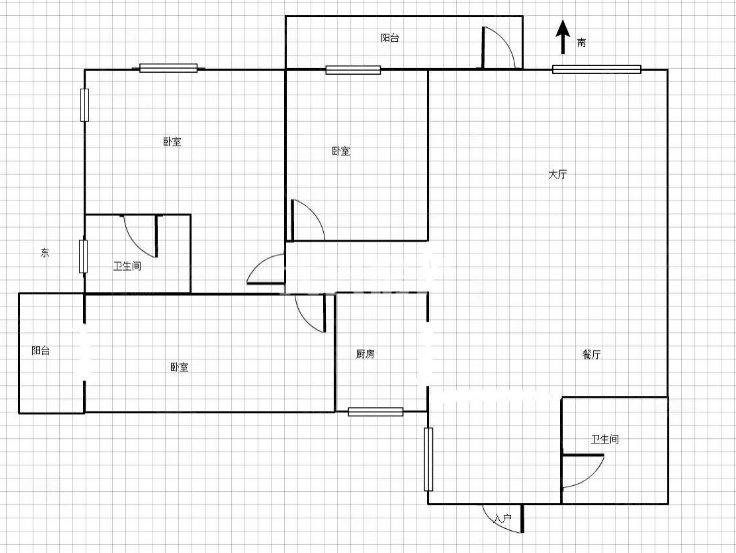 三紫花园3室2厅2卫153㎡南北173万