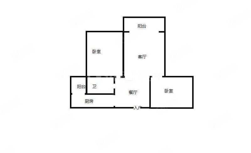 西城尚景2室1厅1卫59㎡西60万