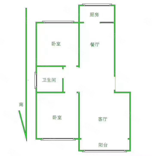 兴港小区2室2厅1卫89.5㎡南北58.8万