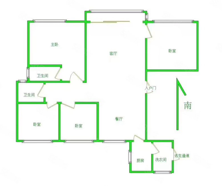 绿地之窗(四期)3室2厅2卫135.69㎡南北143万