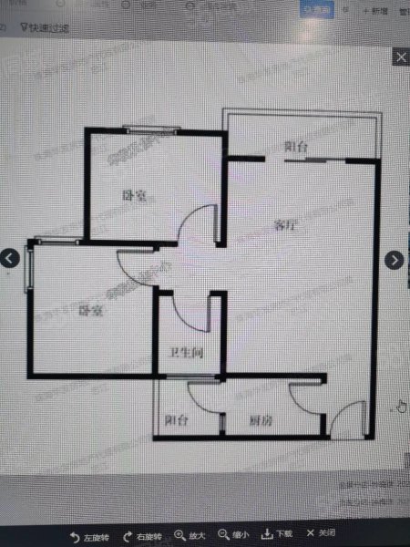 银鑫花园2室2厅1卫68.89㎡南北280万