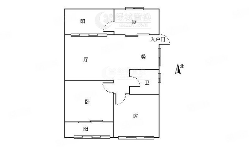 悦麒美寓(西区)3室2厅1卫86.89㎡南北268万