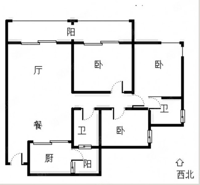 宏富家园3室2厅2卫129㎡南北38万