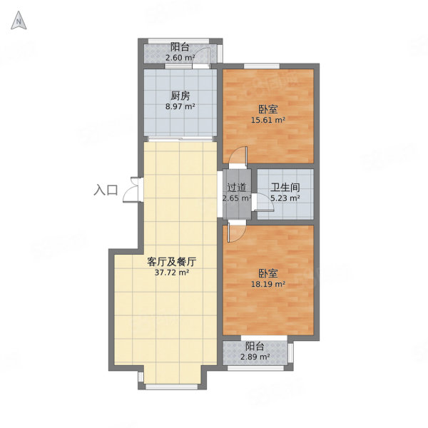 昌泰安置家园2室2厅1卫97㎡南北39.8万