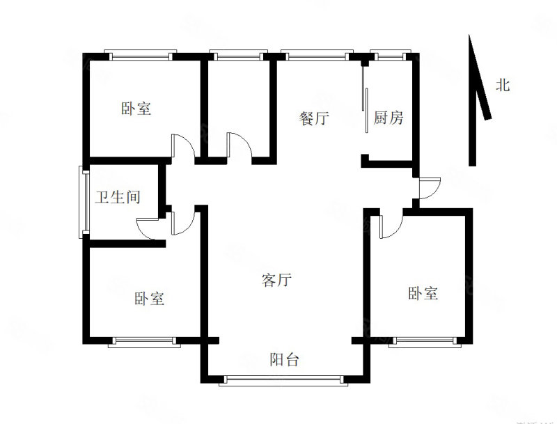 上海花园(东区)3室2厅1卫103.11㎡南北85万