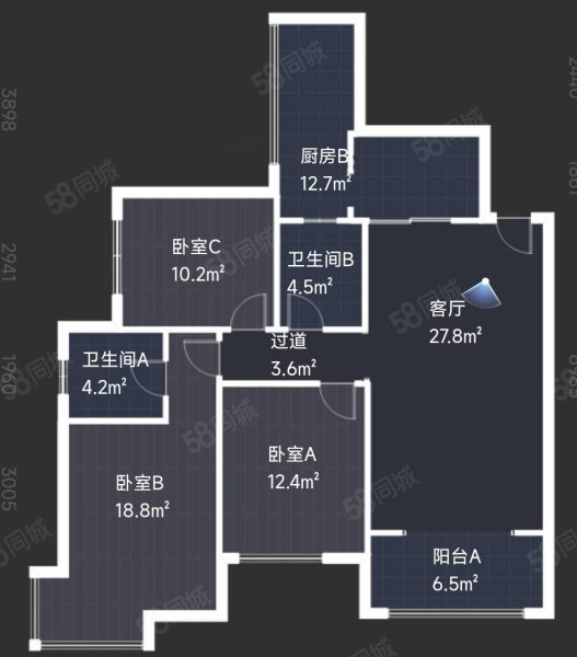 金色蓝镇3室2厅2卫124㎡南北79万