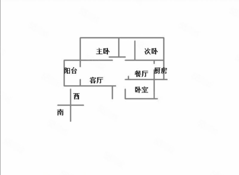 师家渠佳苑3室2厅1卫106㎡南北35万