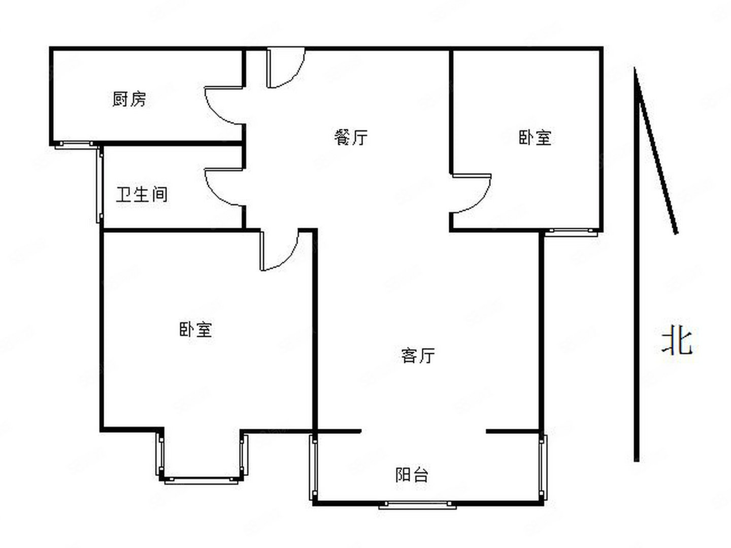 惠民小区(项城)2室1厅1卫90㎡南北25万