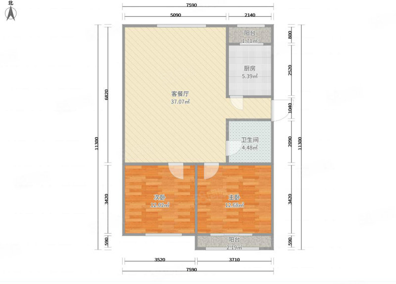 锦绣花园2室2厅1卫96.1㎡南150万