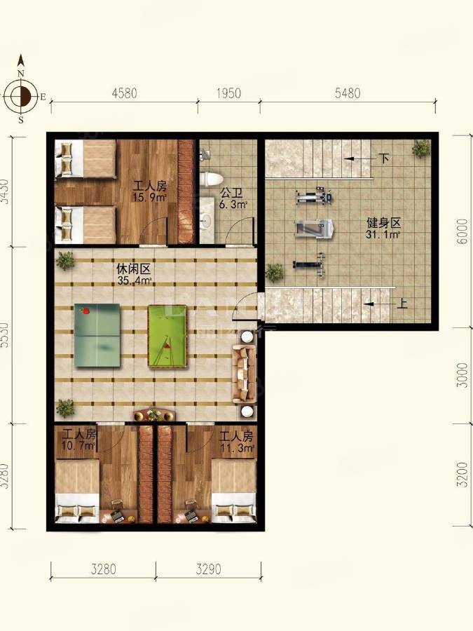 九章別墅6室6廳7衛(wèi)1076㎡南北19900萬