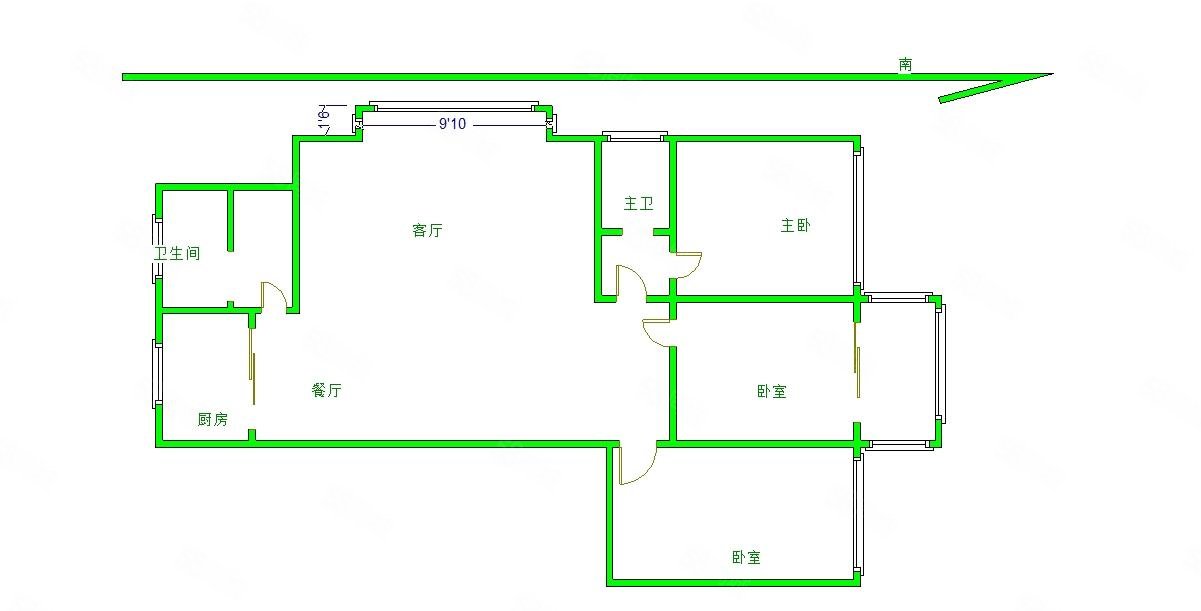 隆兴华府3室2厅2卫143㎡南北110万