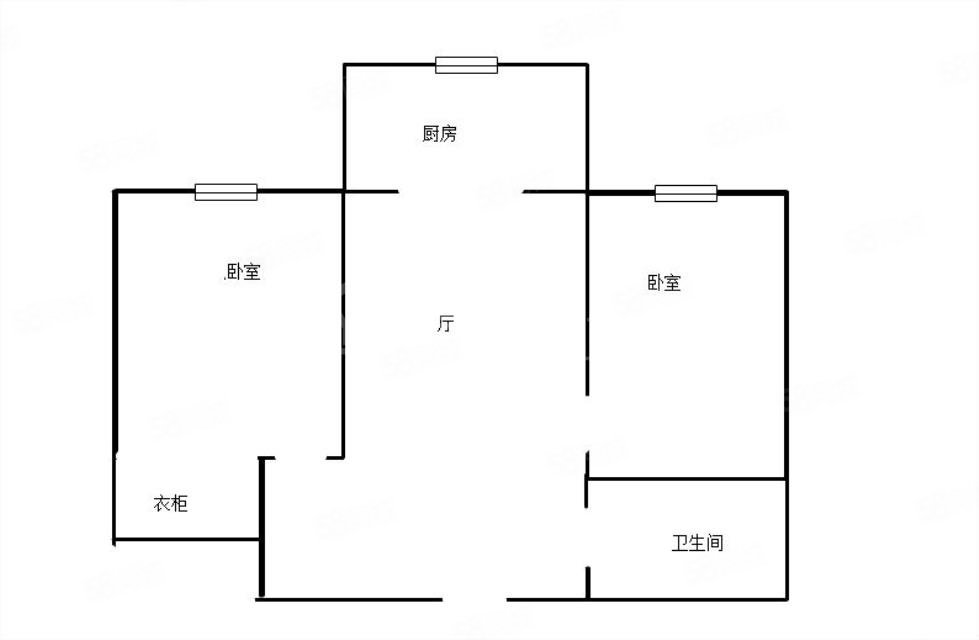 阳明街小区(阳明街47-57号(单号))2室1厅1卫60㎡南47.8万