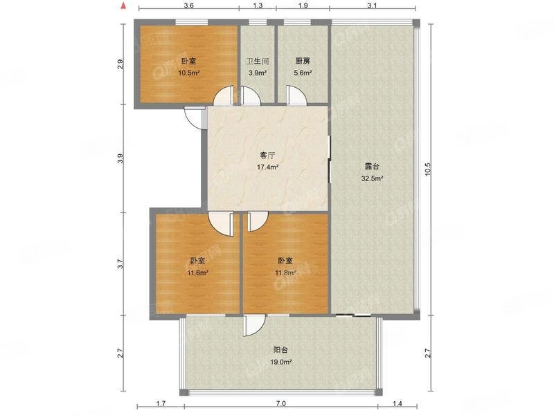 康乐新村(瑶海)3室1厅1卫73.71㎡南92万