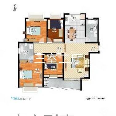 西城花园3室2厅1卫121㎡东西46万