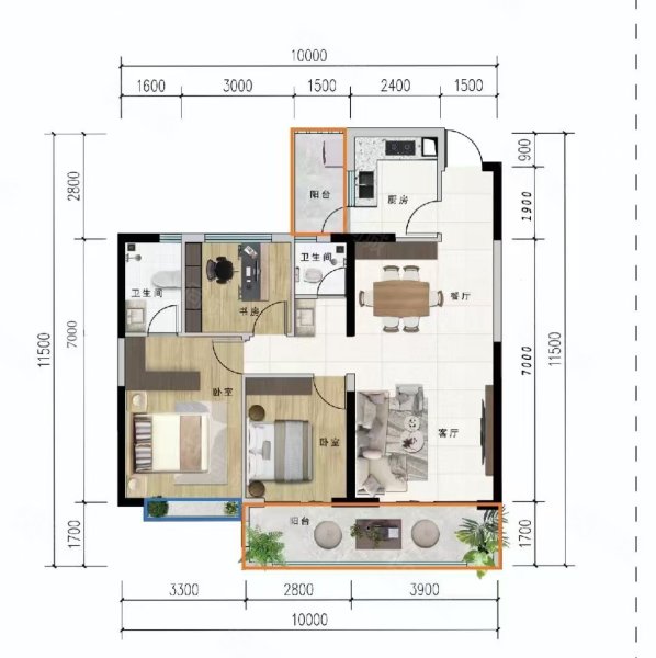 御峰云府2室1厅2卫85㎡南北29.8万