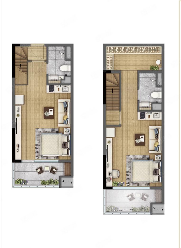 和昌海云曦岸(商住楼)1室1厅1卫39㎡西26万