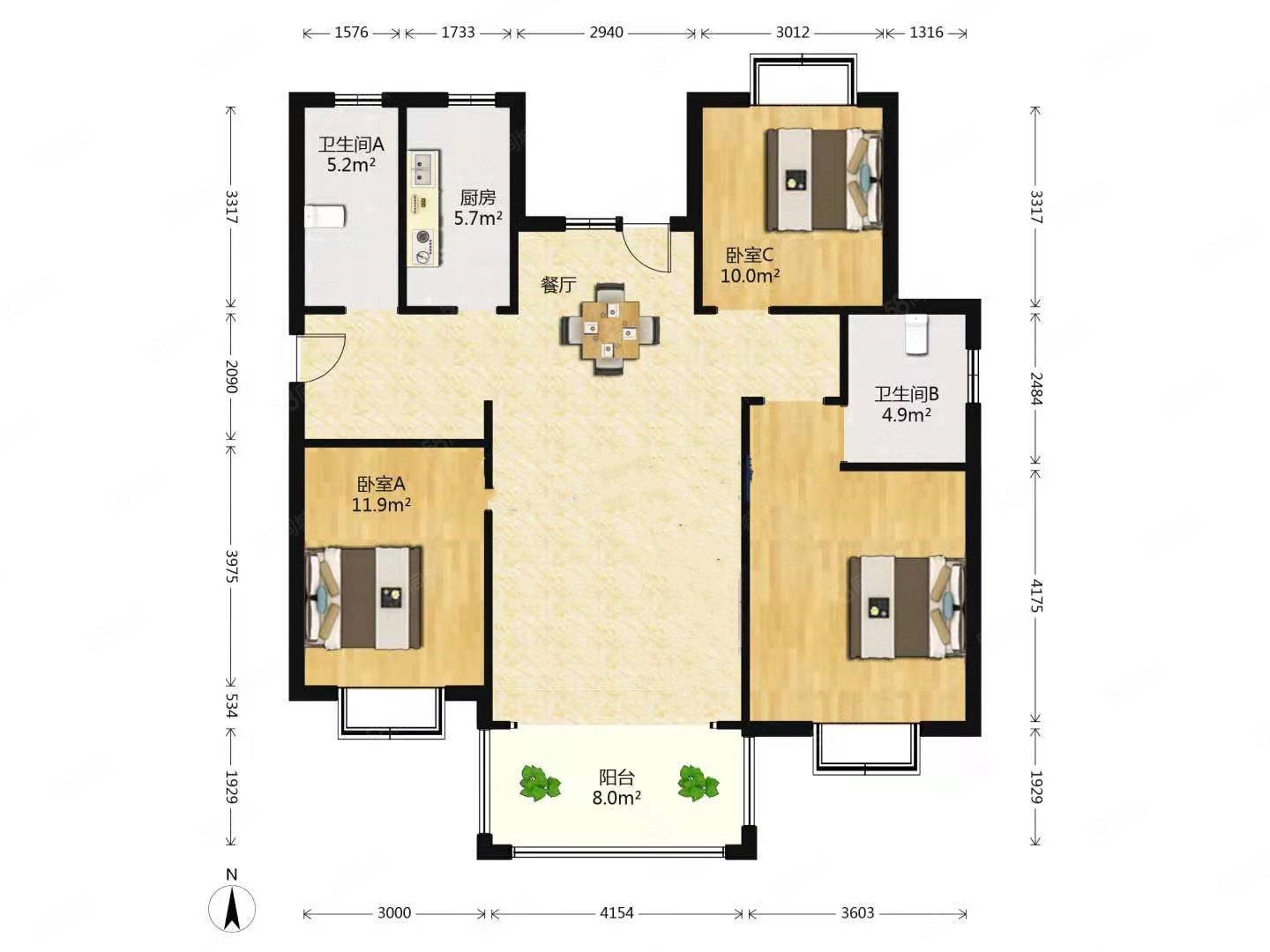 福瑞嘉园高档小区 位置好 楼层好 户型好看房方便 有钥匙