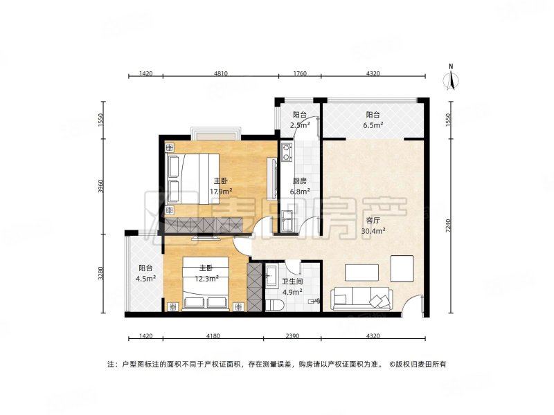 百环家园2室1厅1卫111㎡西北606万