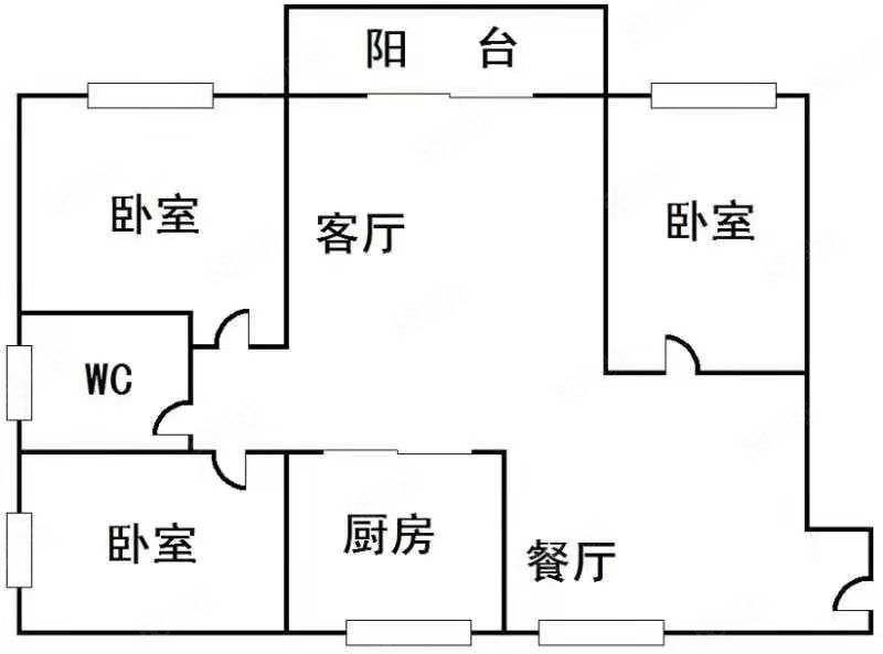 市政工程事务中心家属楼3室2厅1卫140㎡南北34.8万