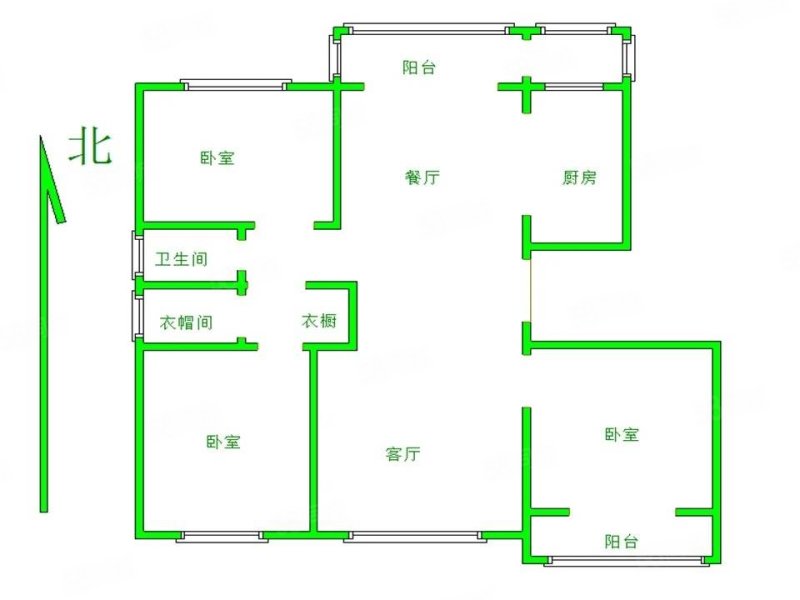 嘉诚华府(公寓住宅)5室2厅3卫131.39㎡南北260万