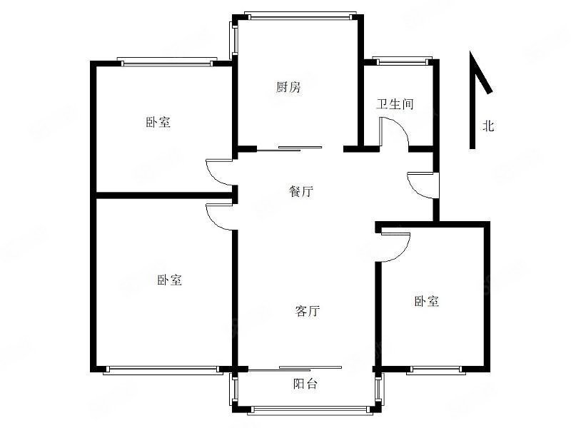 刘家北生活区3室2厅1卫103㎡南北65万