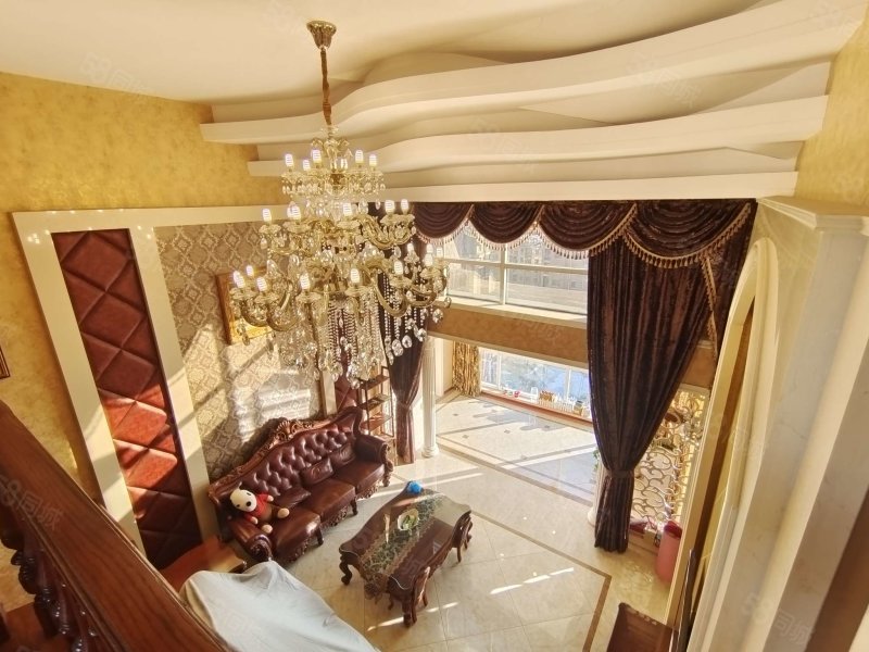 名尚复式豪华装修 客厅挑高6米 一梯一户,名尚国际社区-淄博58同城