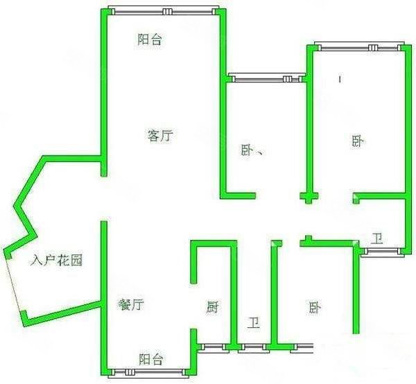 山水黔城九组团3室2厅2卫132.32㎡南北82.8万