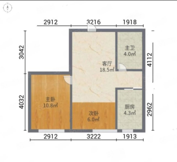 富海澜湾半岛2室1厅1卫63.39㎡南105万