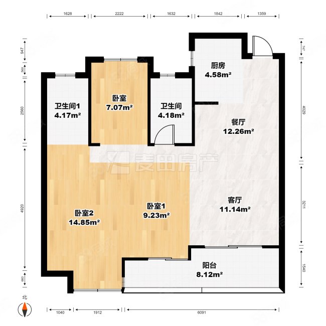 榕心映月3室2厅2卫96.82㎡南北315万