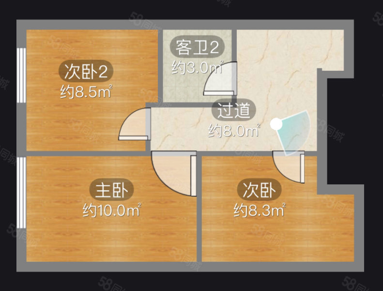 恒大帝景3室2厅2卫48㎡南北36万