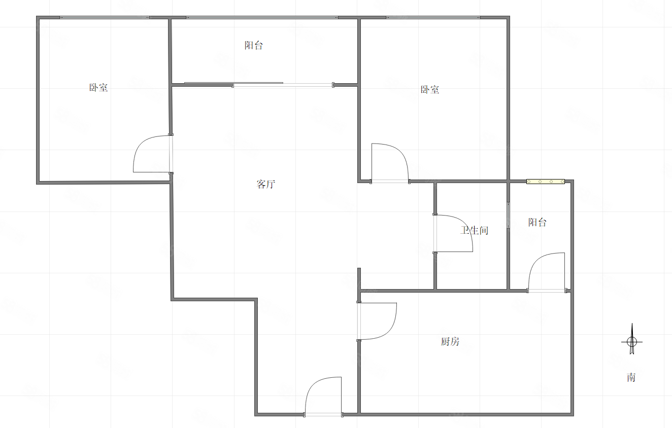 约克郡景悦3室2厅1卫88.56㎡南北147万