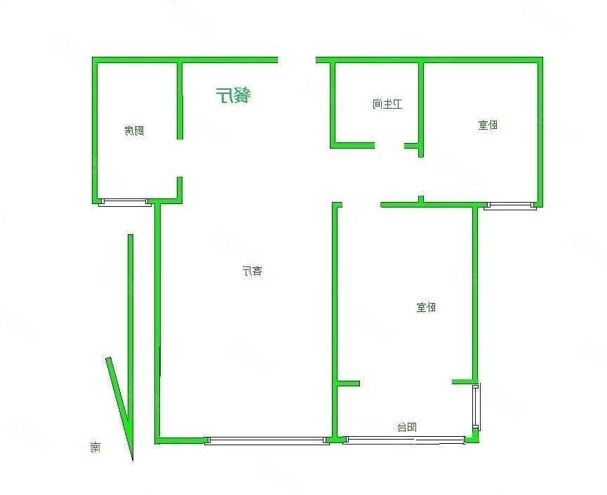 宏宇亚龙湾西区2室2厅1卫95㎡南北97万