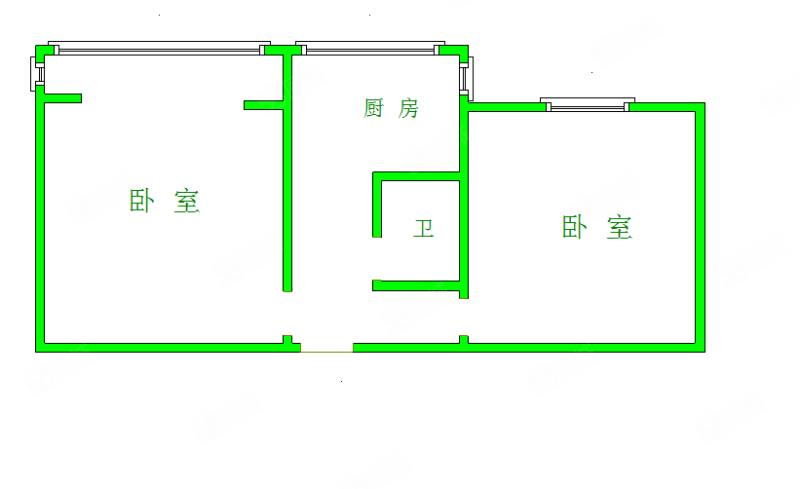 青羊东一路68号院2室1厅1卫49.16㎡南北62.5万