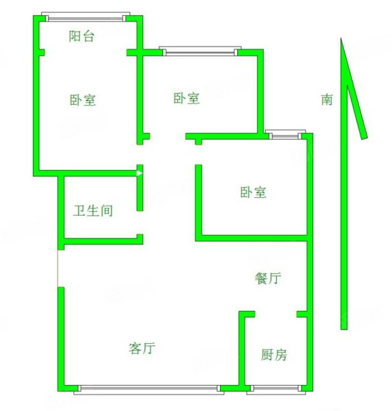 双馨苑3室2厅1卫120.64㎡南北119万