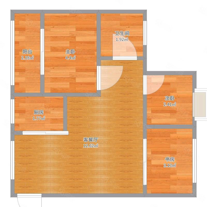 凤凰香郡2室2厅1卫86㎡南北45万