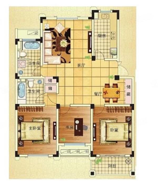 聚豪华廷3室2厅2卫136㎡南北50万