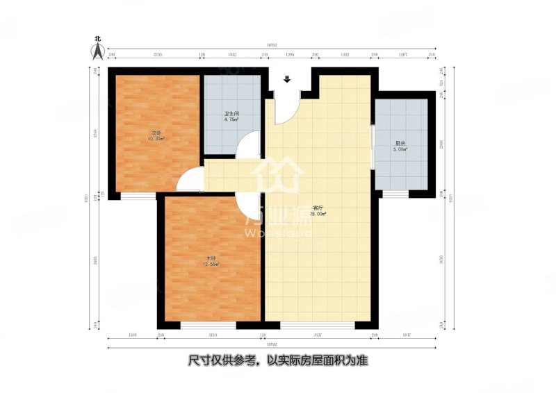 欣丰苑2室1厅1卫80㎡南74万