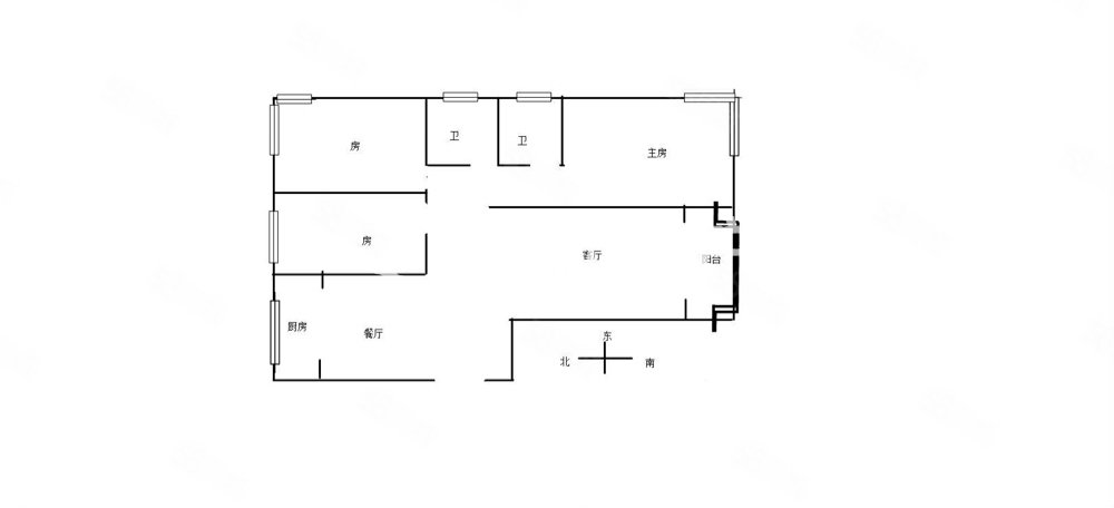 香园丽舍3室2厅2卫114㎡南北58.8万