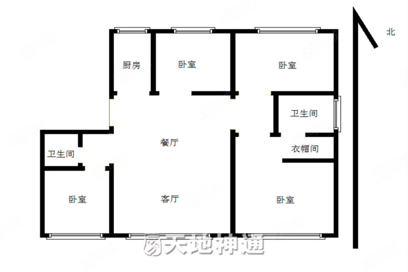 北科建水岸雁栖4室2厅2卫142.19㎡南北540万